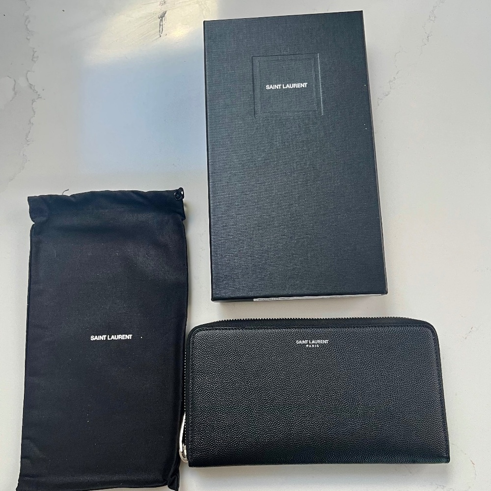 Saint Laurent Black leather Continental Wallet
